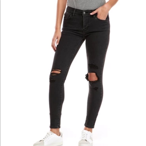 Levi’s 710 Super Skinny Distressed Jeans - Picture 1 of 8